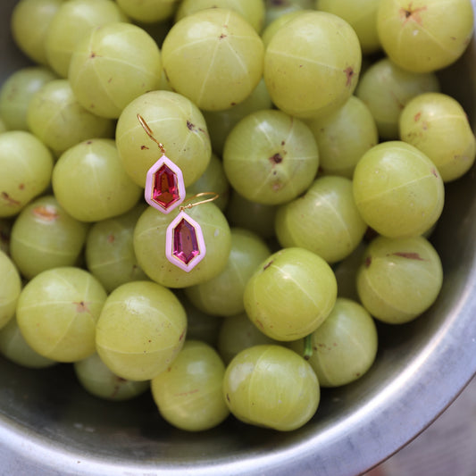 Hexa Gemstone Earrings