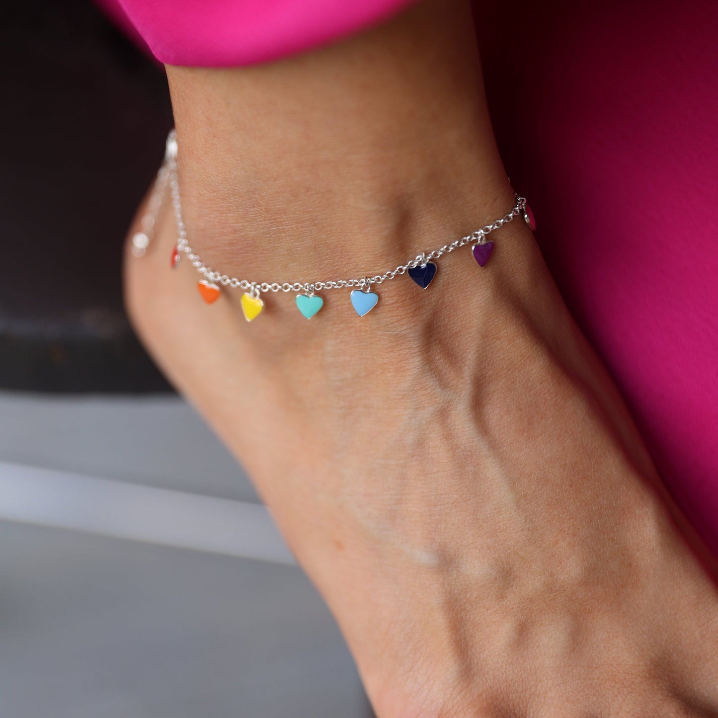 Cher Pop Heart Anklet