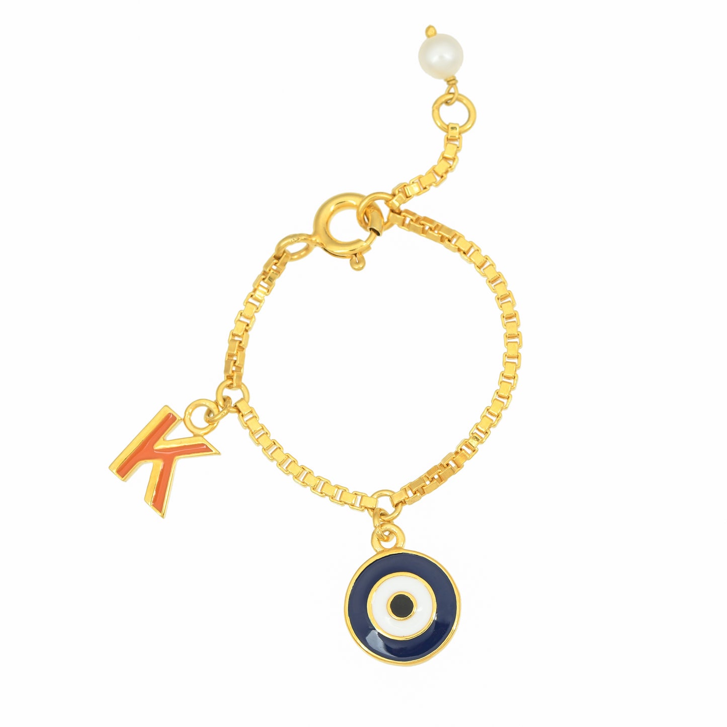 Evil Eye Initial Watch Charm