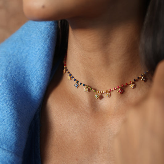 Clover Multi Charm Necklace