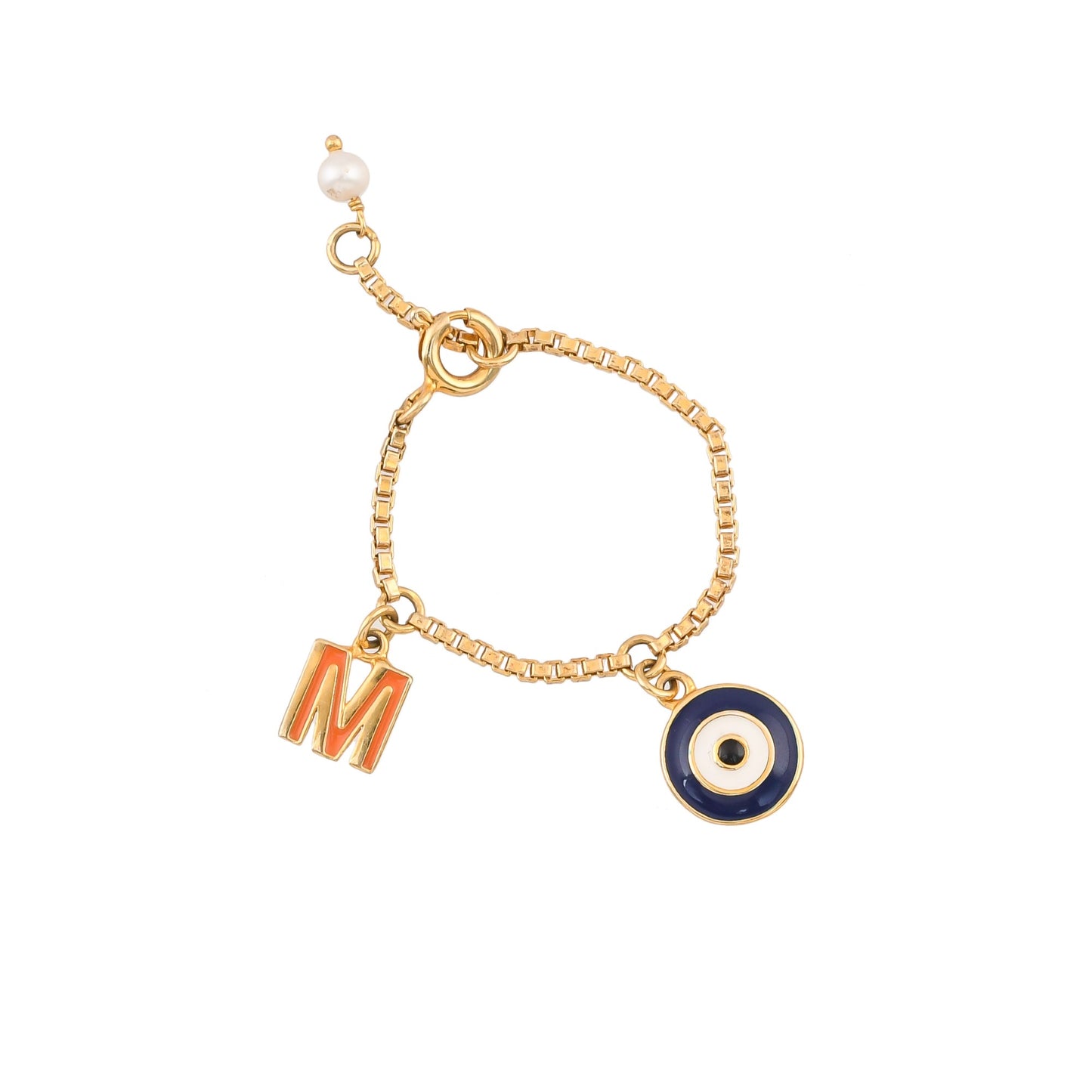 Evil Eye Initial Watch Charm