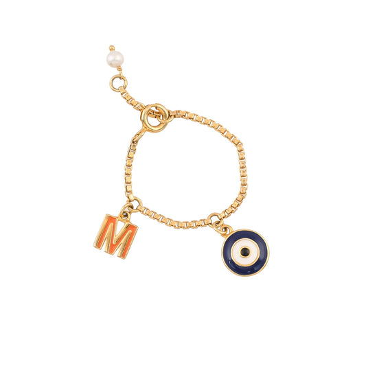 Evil Eye Initial Watch Charm
