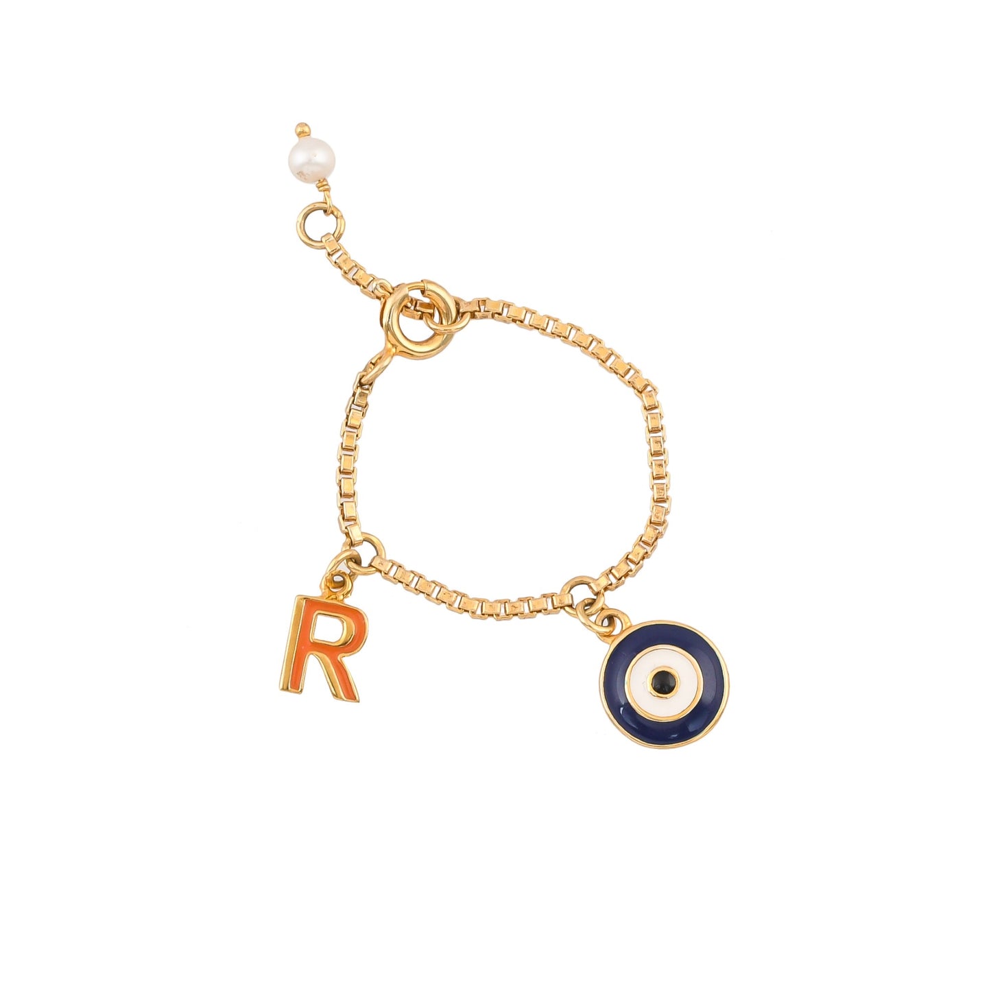 Evil Eye Initial Watch Charm
