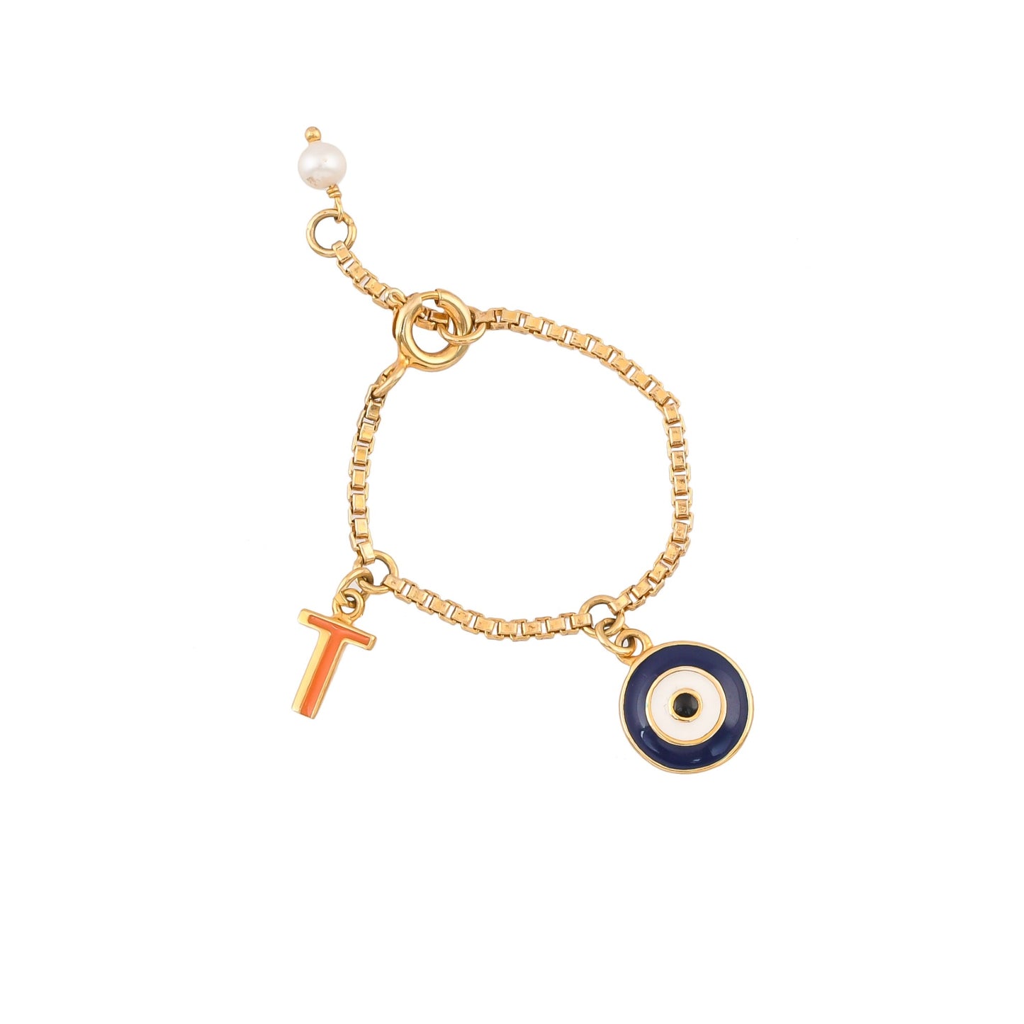 Evil Eye Initial Watch Charm