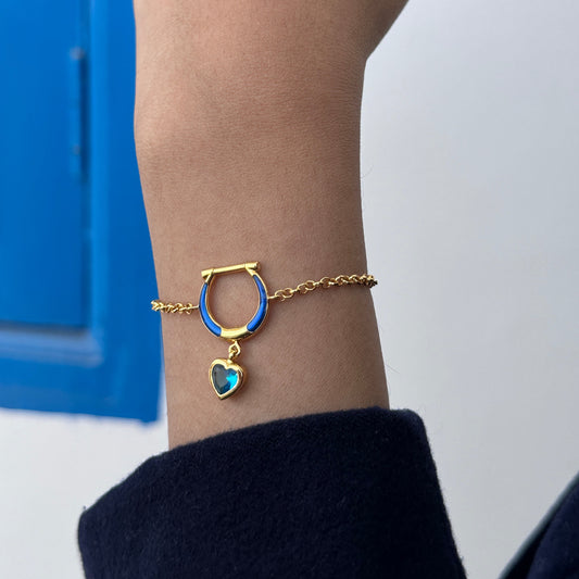 INES Reversible Horse Shoe Bracelet - Mini