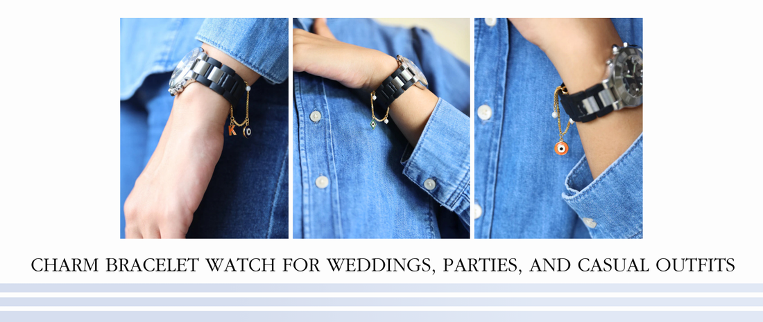 Charm Bracelet Watch for Weddings, Parties, and Casual Outfits