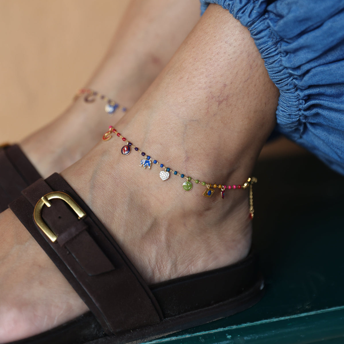 Multi Charm Anklet