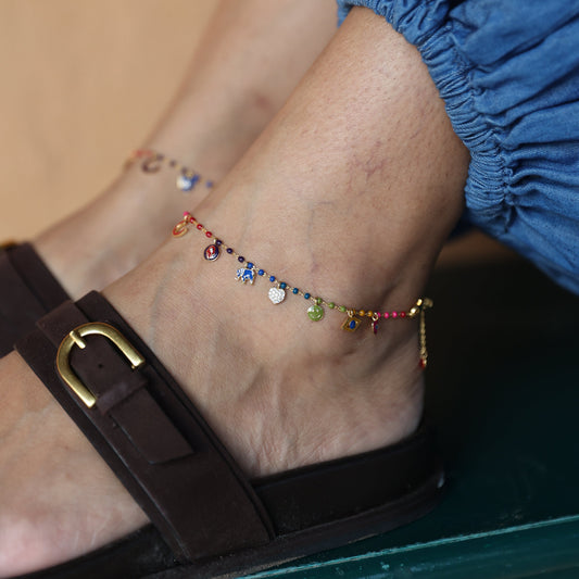 Multi Charm Anklet