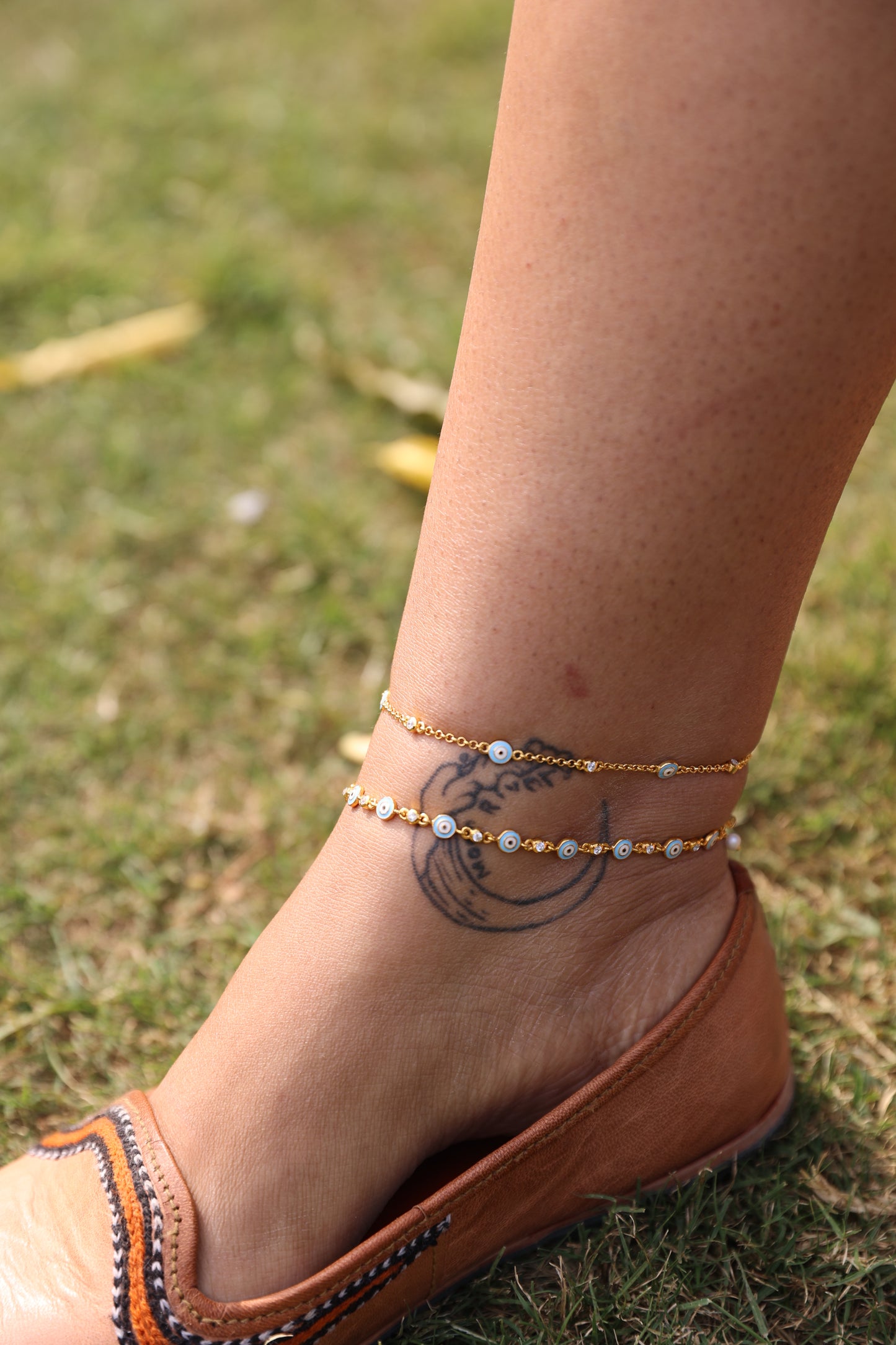 Reversible Noma Evil Eye Anklet