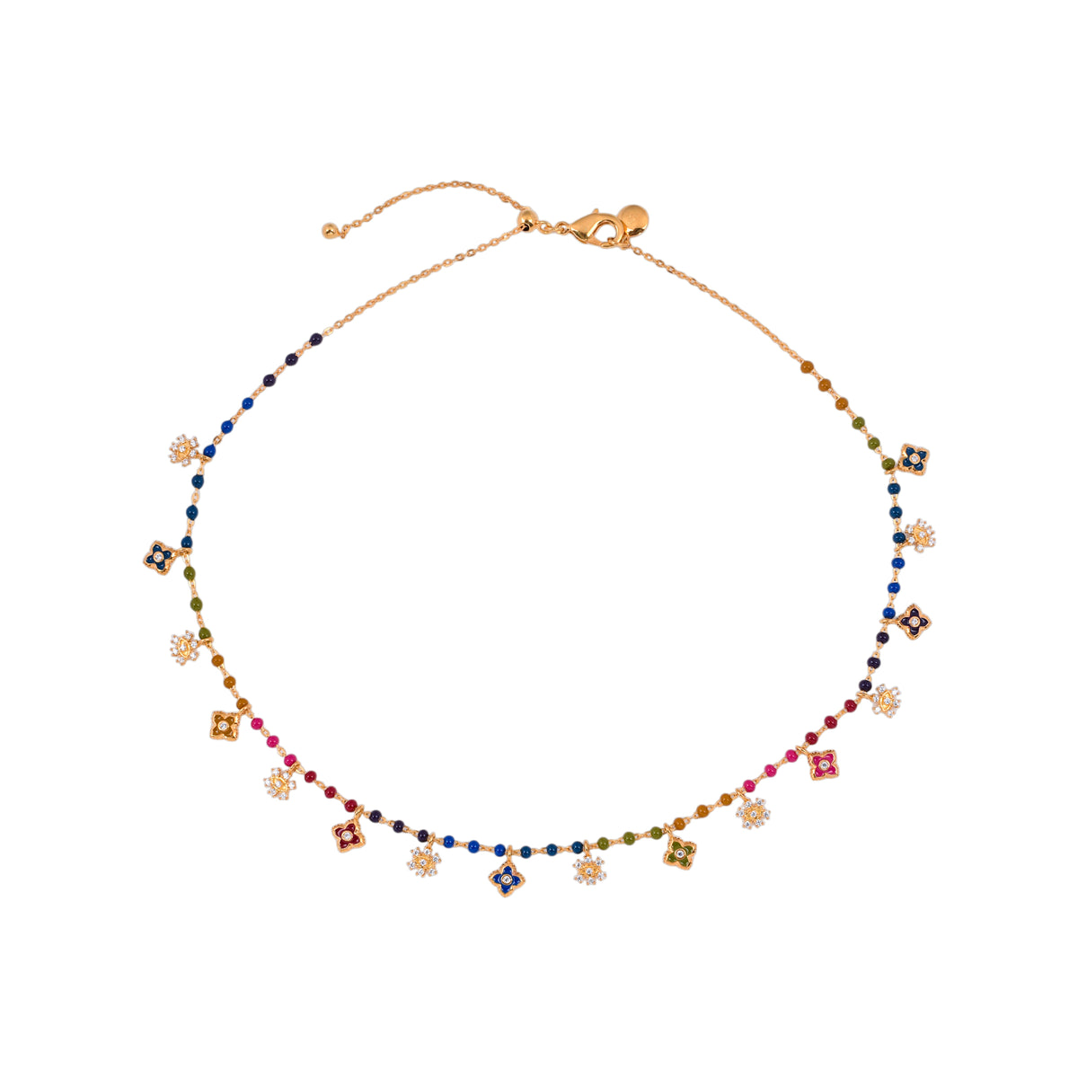 Clover Multi Charm Necklace