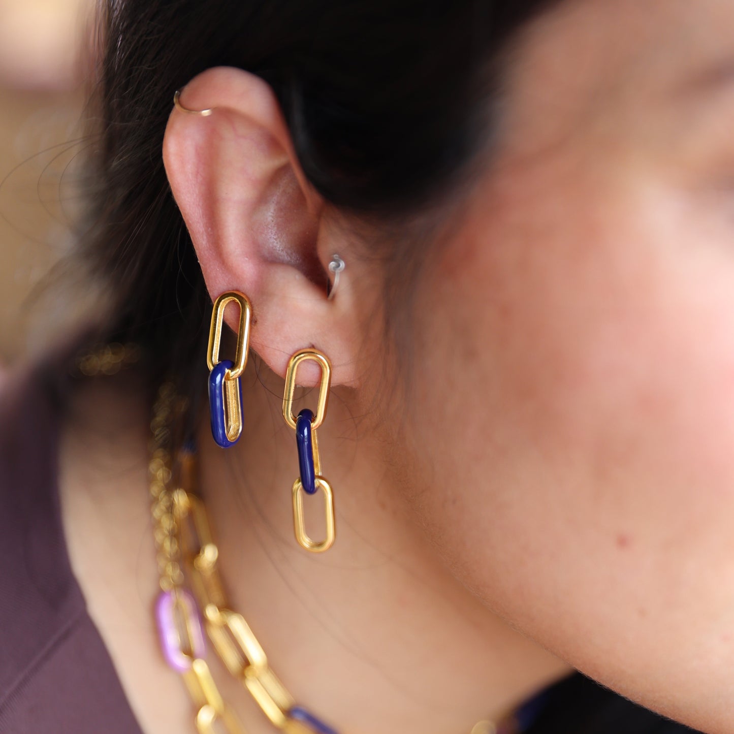 Nola Double Link Earrings