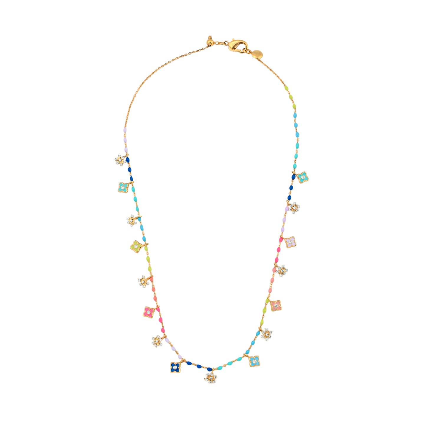 Clover Multi Charm Necklace