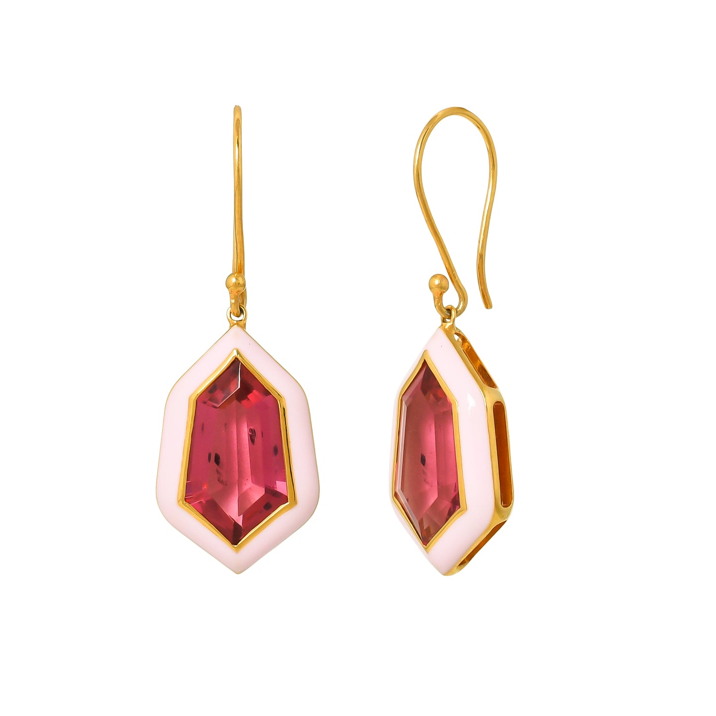 Hexa Gemstone Earrings