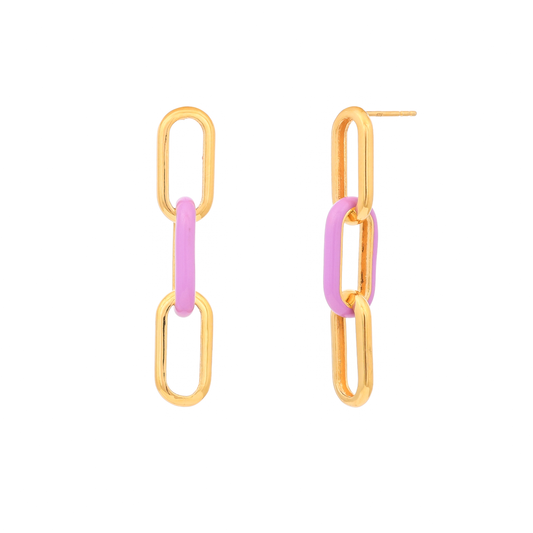 Viola Triple Link Earrings