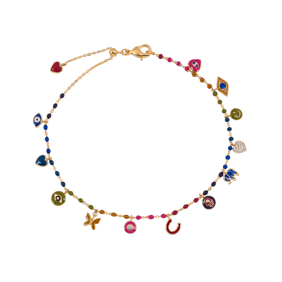 Multi Charm Anklet