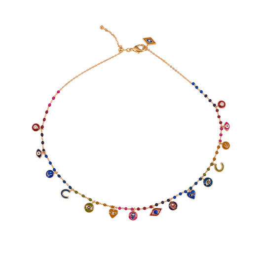Nazar Multi Charm Necklace