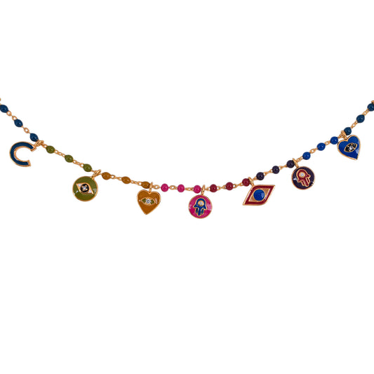 Nazar Multi Charm Necklace