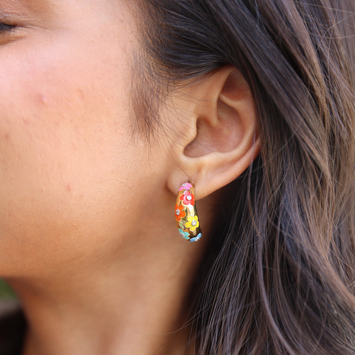 Pressed Flower Hoops