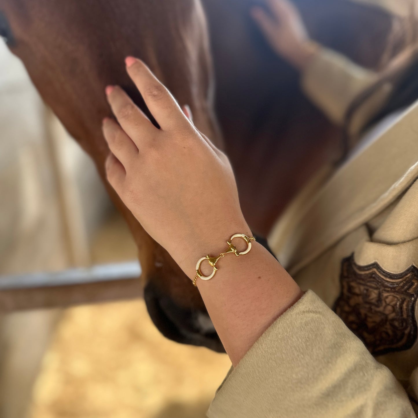 CHARLOTTE Reversible Double Horse Shoe Bracelet